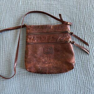 Oak Leather Purse, Brown, Cross Body, Weathered Leather